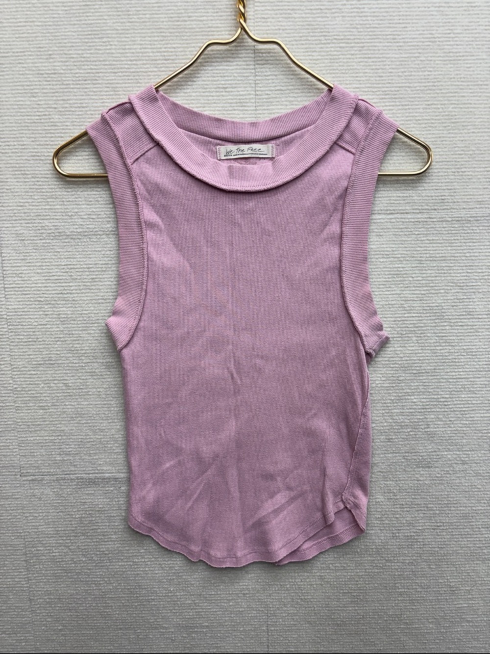 We the Free | Sleeveless Ribbed Tank Top in Lavender Pink